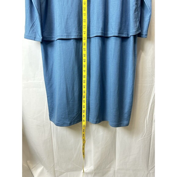 Pure Jill Womens 2X Blue Long Sleeve Soft Dress NWT - Picture 4 of 9